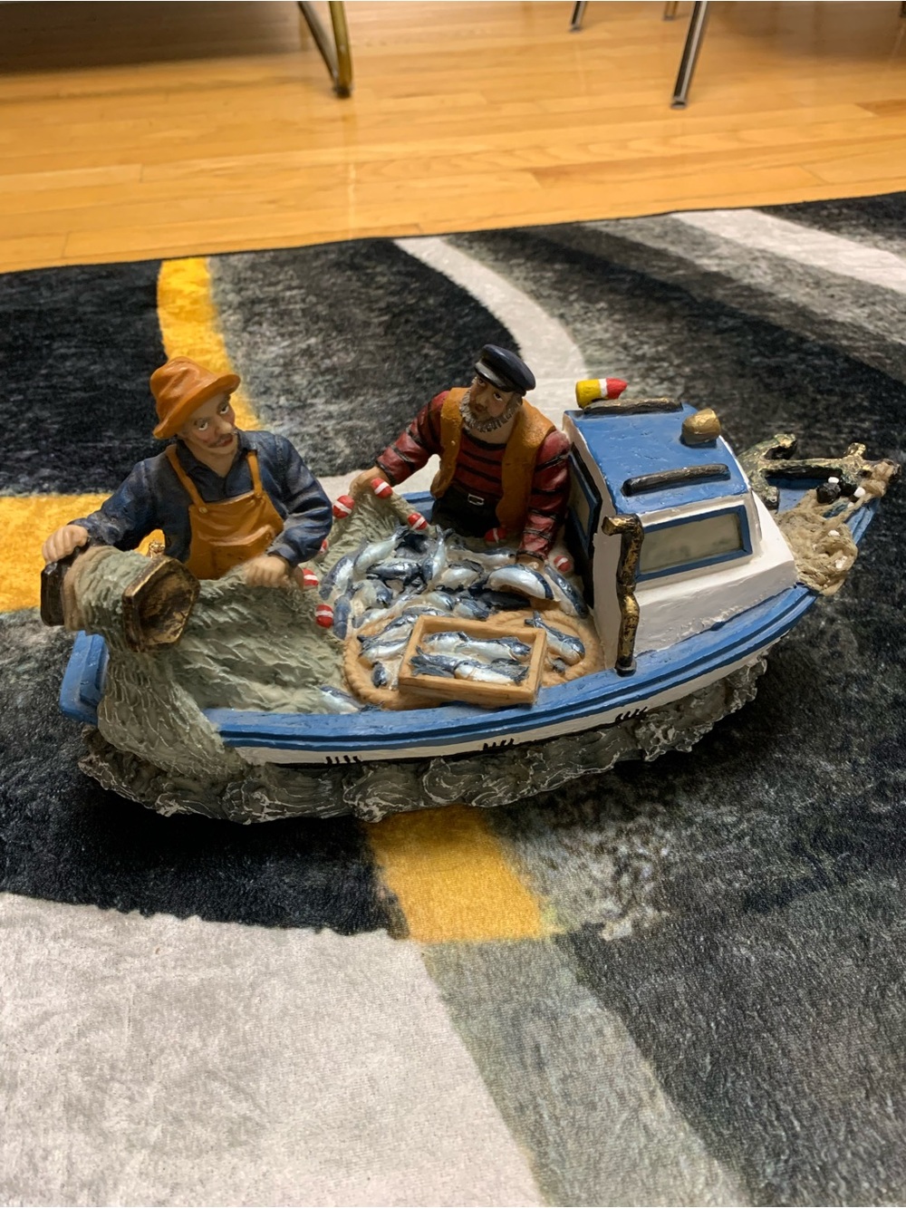Fishing Boat Sculpture Resin Figurine
